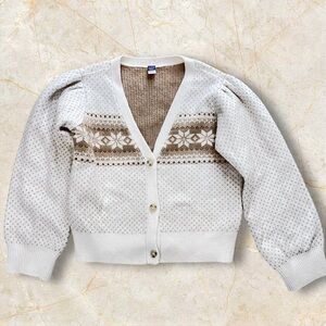 Old Navy Women’s Cream Winter Theme Cardigan Sweater. Size XL (14-16)